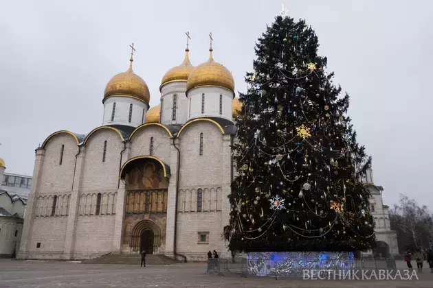 Russia's main national Christmas tree lit up in Kremlin