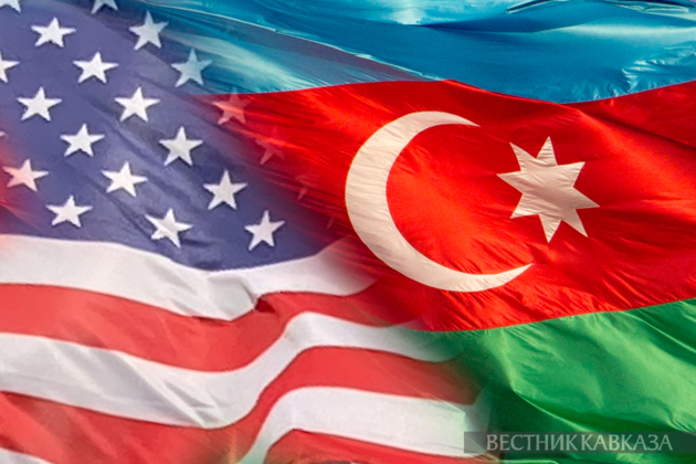 Флаг США и Азербайджана