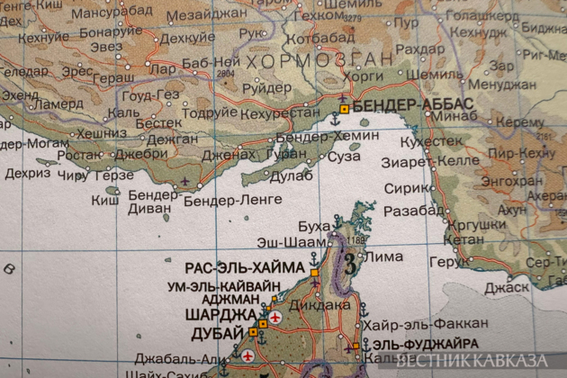 Карта Ормузского пролива
