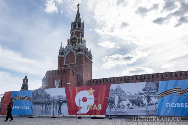 Праздничное оформление ко Дню Победы на Красной площади