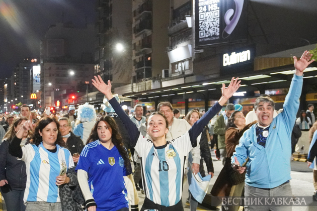 Celebration of the Argentine national team's victory in the World Cup semi-finals in Buenos Aires