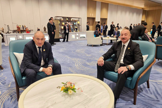 Ilham Aliyev and Nikol Pashinyan meet in Bishkek