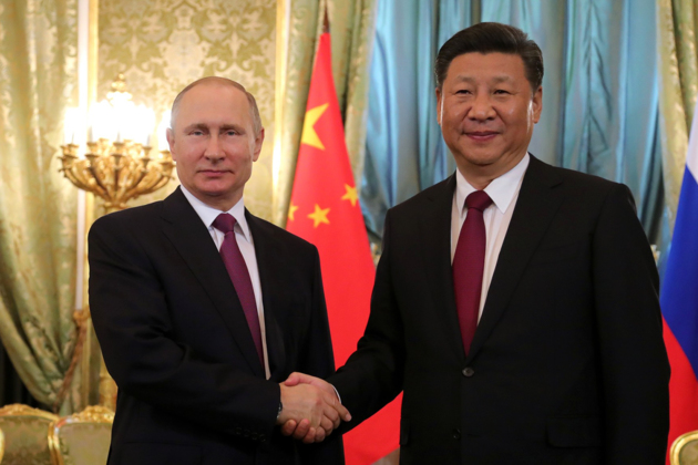 Vladimir Putin meets with Xi Jinping in Bishkek