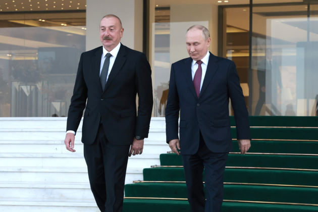 Vladimir Putin and Ilham Aliyev meet in Bishkek