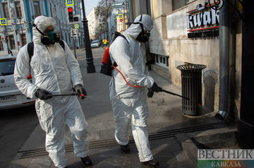 Eighth large-scale disinfection of roads hold in Moscow