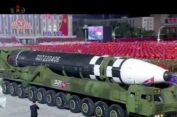 North Korea parades huge new ICBM, but Kim Jong Un stresses deterrent nature