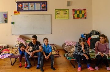 Displaced Azerbaijani children haunted by Armenian shelling