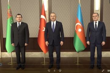 Azerbaijani, Turkish and Turkmen FMs hold talks in Ankara