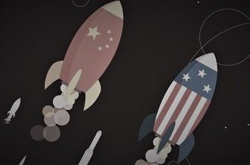 China and the US race on a higher level: space