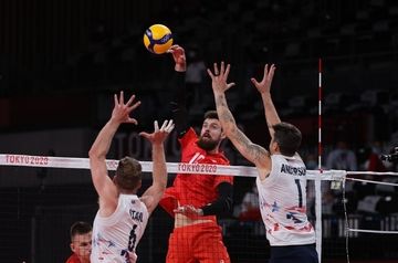 Russian men beat U.S. in volleyball match at Tokyo Olympics