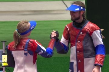 Russians win bronze at Olympics in 10m air rifle mixed team event