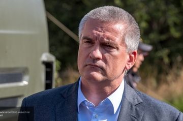 Aksenov reports to Putin on situation in Kerch, standing waist-deep in water