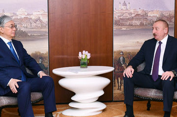 Kassym Jomart Tokayev congratulates Ilham Aliyev on 60th anniversary
