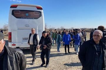 First passenger bus from Baku arrives in Aghdam (PHOTO)