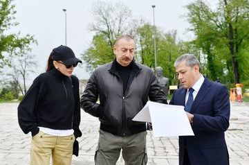 Ilham Aliyev, Mehriban Aliyeva visit Shusha (PHOTO)