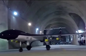 Iran shows off underground drone base