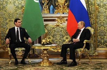 Vladimir Putin and Serdar Berdimuhamedov hold first ever face-to-face talks