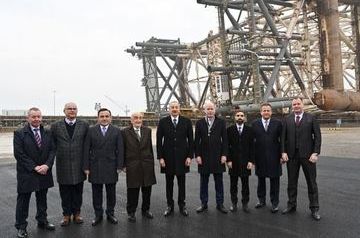Azerbaijani President attends Azeri Central East jacket sail-away ceremony