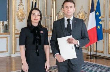 Leyla Abdullayeva presents credentials to Emmanuel Macron