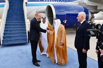 President of Azerbaijan arrives on working visit in UAE 