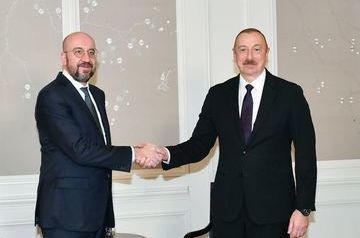 Ilham Aliyev and Charles Michel in Munich discuss peace process with Armenia
