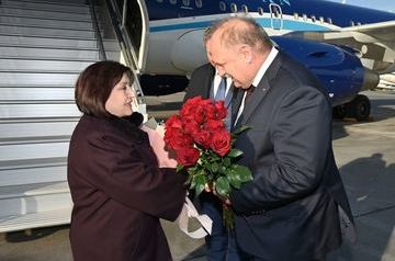 Azerbaijani MPs led by Sahiba Gafarova arrive in St Petersburg