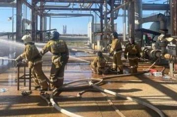 Fire breaks out at gas processing plant in Kazakhstan