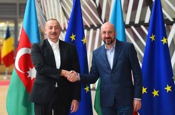 Ilham Aliyev meets with Charles Michel in Brussels