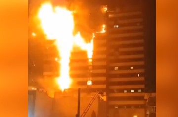 City hospital on fire in Tehran