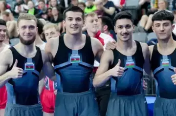 Azerbaijani tumbling team wins European Championship gold