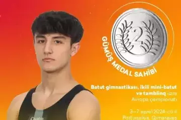 Azerbaijani gymnast wins silver medal at European Tumbling Championship