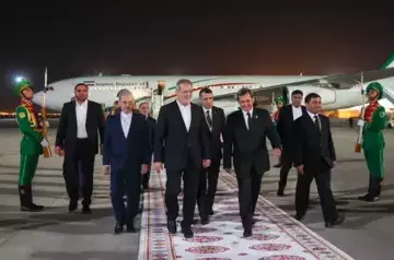 Iranian President arrives in Ashgabat