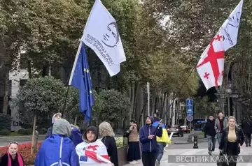 Opposition hold march in Tbilisi protesting against elections outcome