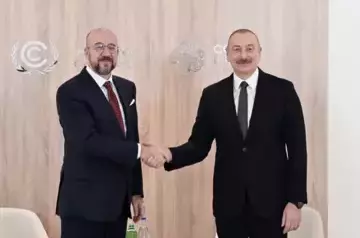 Ilham Aliyev receives Charles Michel in Baku