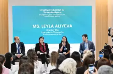 Leyla Aliyeva takes part in discussions at COP29