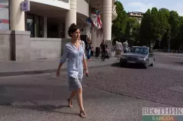 Women with suitcases to protest in Tbilisi