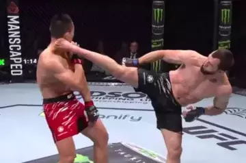 Muslim Salikhov scores spinning wheel kick knockout