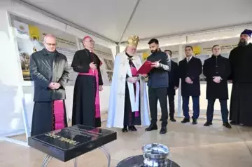 Construction site of new Catholic church consecrated in Baku