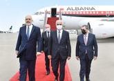 Albania&#039;s PM arrives on official visit to Azerbaijan