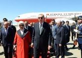 Erdogan arrives on visit to Baku