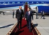Ilham Aliyev arrives in Kyrgyzstan for state visit