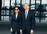 Ilham Aliyev and Mehriban Aliyeva make trip to Shaki district