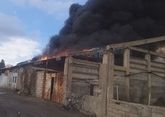 Styrofoam plant catches fire in northern Armenia