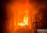 Armenian residents of Agdere burn houses en masse