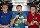 Russian cosmonauts ring in New Year from ISS