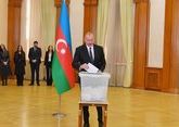 Ilham Aliyev and Mehriban Aliyeva vote in Khankendi