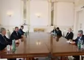 Ilham Aliyev receives Russian senators