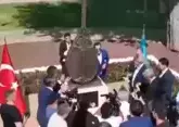 Kazakh dombra monument unveiled in Türkiye&#039;s Antalya (VIDEO)