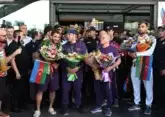 Olympic champions welcomed in Azerbaijan