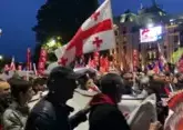 Pro-EU supporters rally in Tbilisi